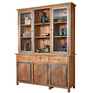 Teak Industriele winkelkast 160cm