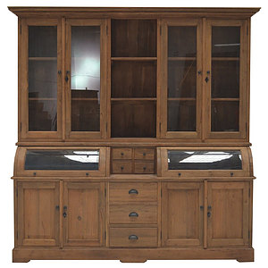 Teak Winkelkast vitrine 200cm