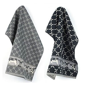 Thee- en keukendoek Cows Black