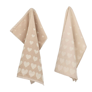 Thee- en keukendoek set Hearts Sand