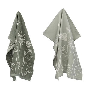 Thee- en keukendoek Wild Flowers Green