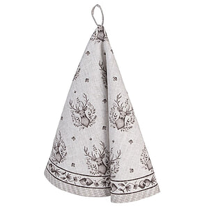 Theedoek Beige Bruin Hert