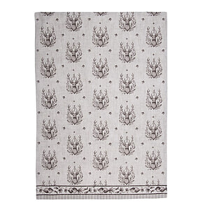 Theedoek Beige bruin Hert 50x70
