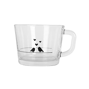 Theeglas 350ml met vogeltjes