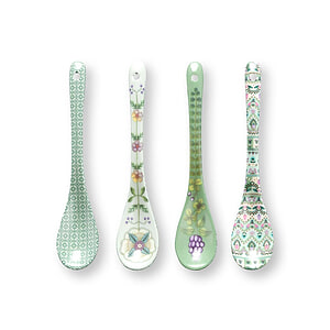Theelepels set 4 Lily & Lotus Light Green 13cm