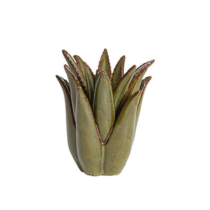 Theelicht Cactus keramiek donker groen S