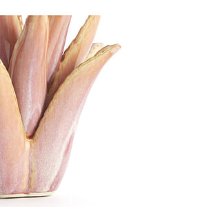 Theelicht Cactus keramiek koraal L