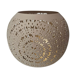 Theelicht houder Sevran Ball votive brown L
