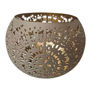 Theelicht houder Sevran Ball votive brown M