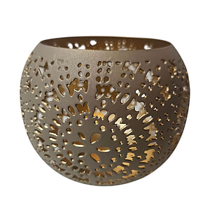 Theelicht houder Sevran Ball votive brown S