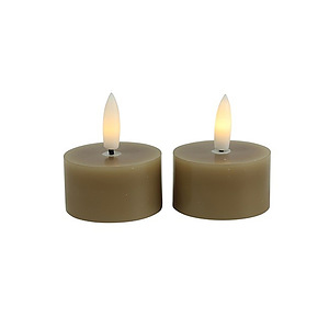 Theelicht rustiek Lyon Beige set2 