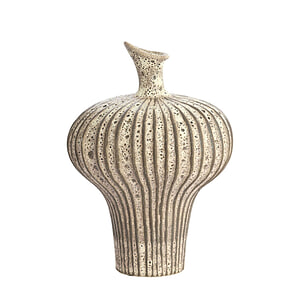 Vaas deco Nevano mat donker bruin creme L