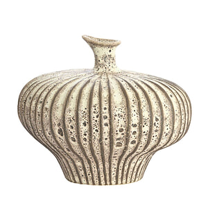 Vaas deco Nevano mat donker bruin creme m