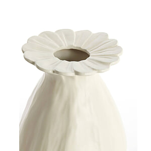Vaas deco Rewa keramiek creme L