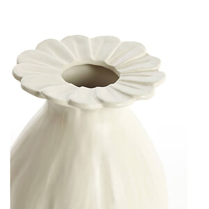 Vaas deco Rewa keramiek creme M