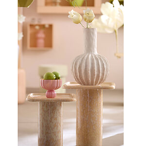 Vaas deco Senago keramiek creme L