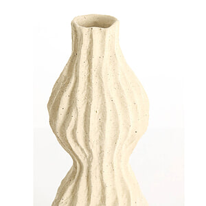 Vaas deco Vania keramiek creme M