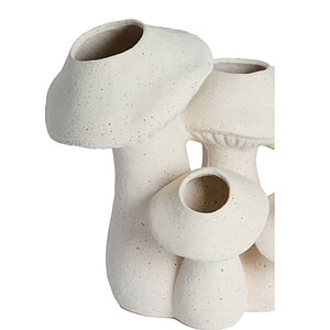 Vaas Mushroom Keramiek matt cream M