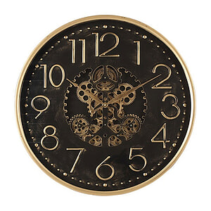 Wandklok Tasma zwart/goud S