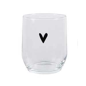 Waterglas Transparant hartje