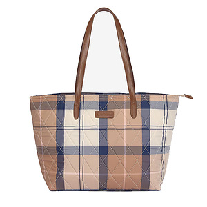 Wetherham Quilted Tartan Tote Primrose Hessian