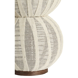 Windlicht Arbore Linnen + hout donkerbruin L