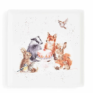 Wrendale Plate Square Woodland Party