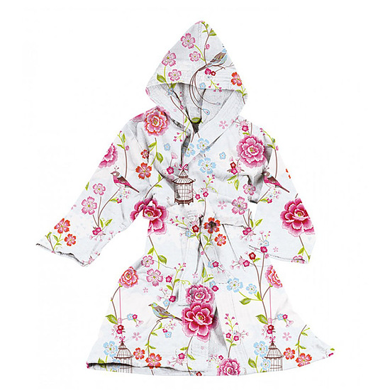 Badjas Birds in Paradise White 1