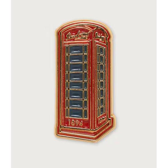 Barbour Pin Badge Red Phone Box