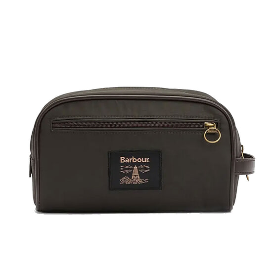 Afbeelding Barbour wax toilettas Olive/ Beacon 2