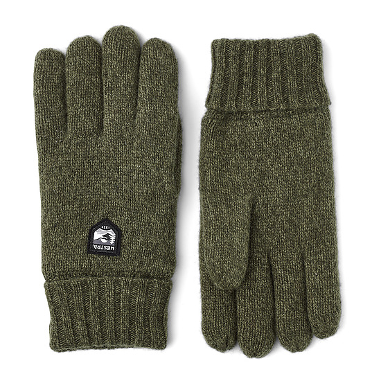 Basic wool glove olive 1