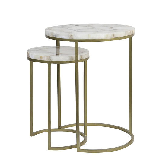 Bijzettafel set van 2 Alfio aniekbrons 1