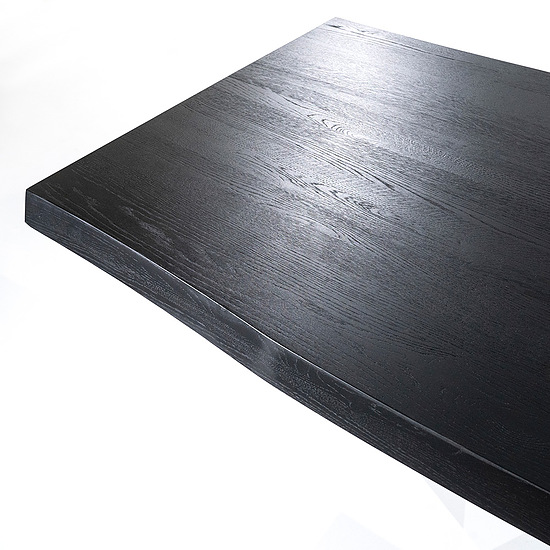 Boomstam tafel met spinpoot 200x100cm zwart 3