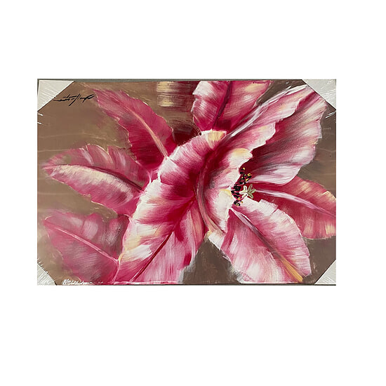 Canvas Schilderij Bloeiende bloem roze 1