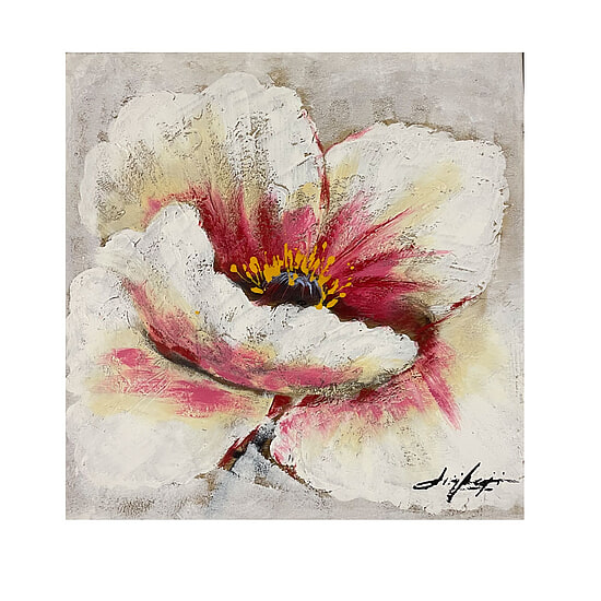 Canvas Schilderij Bloem Roze 1