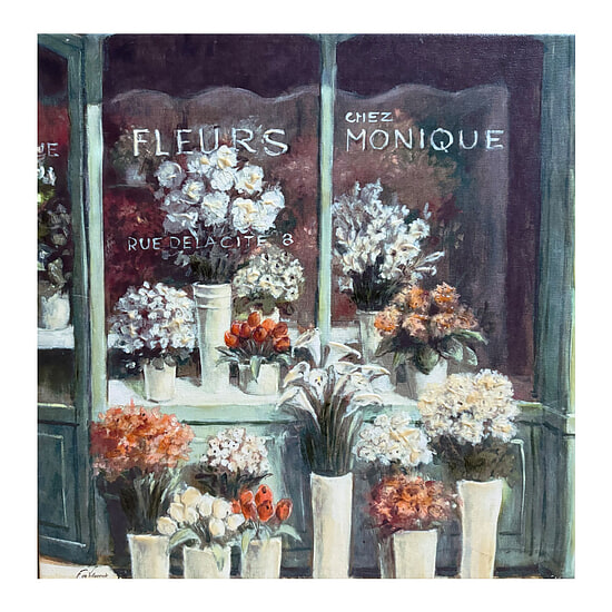 Canvas Schilderij Fleurs Chez Monique 1