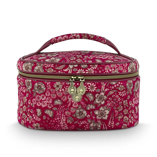 Cleo Beauty Case Quilted Daisy Dreams Red 1