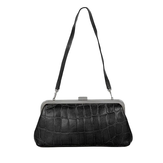 Clutch leer Cherice Black