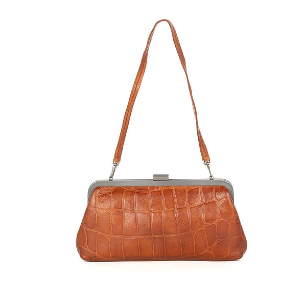 Clutch leer Cherice Brandy