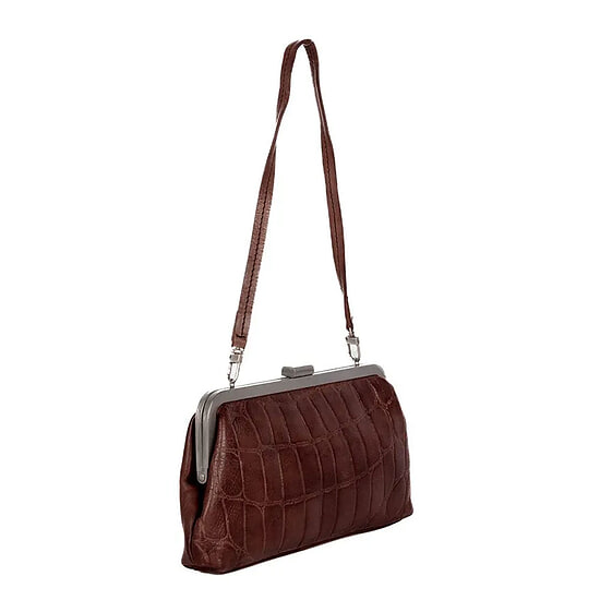 Clutch leer Cherice Dk Brown