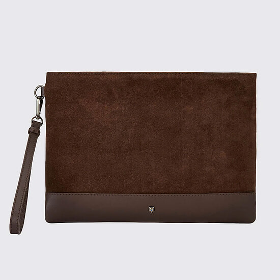 Afbeelding Clutch Millymount Suede Cigar 1