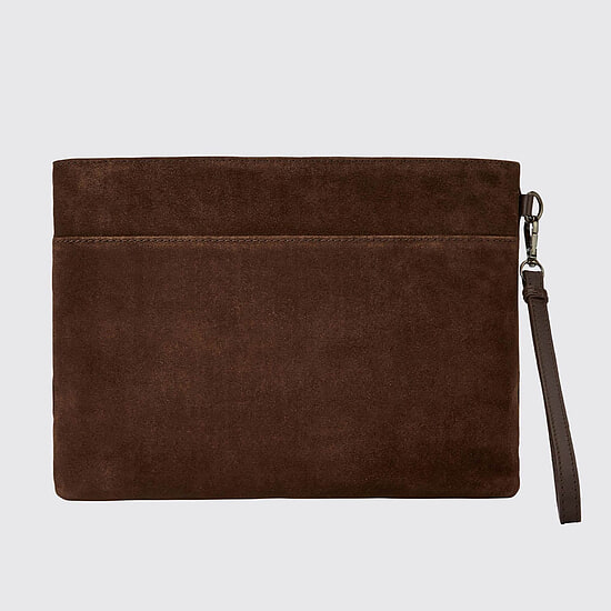 Afbeelding Clutch Millymount Suede Cigar 2