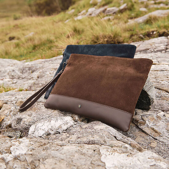 Afbeelding Clutch Millymount Suede Cigar 4