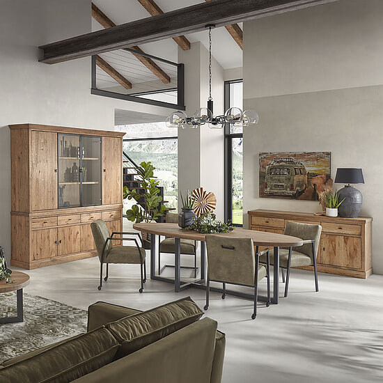 Country ovale eettafel 200x110cm 3