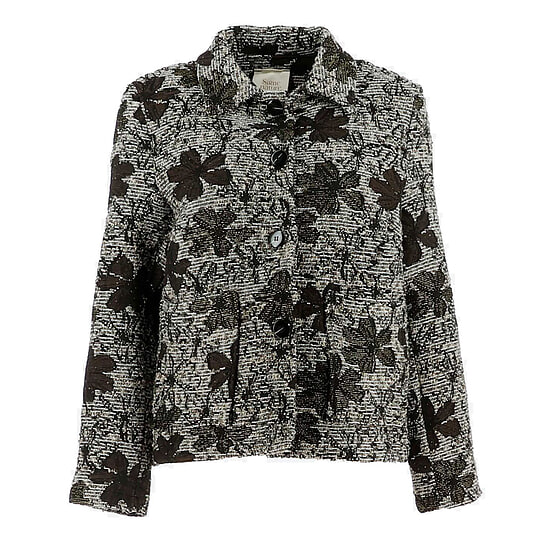 Dames Blazer Flowers Noir