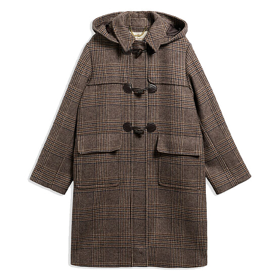 Dames Duffle Coat Melody Wool Prince of Wales