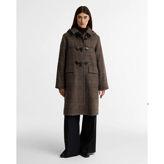 Dames Duffle Coat Melody Wool Prince of Wales