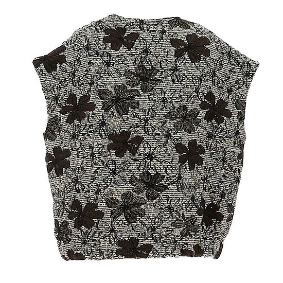 Dames Gilet Flowers noir