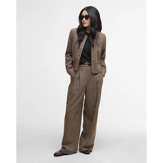Afbeelding Dames Jasje Corina Collarless Brown 3