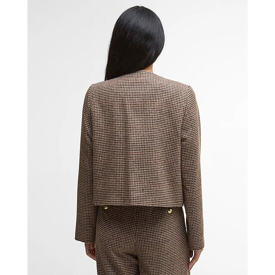 Afbeelding Dames Jasje Corina Collarless Brown 4